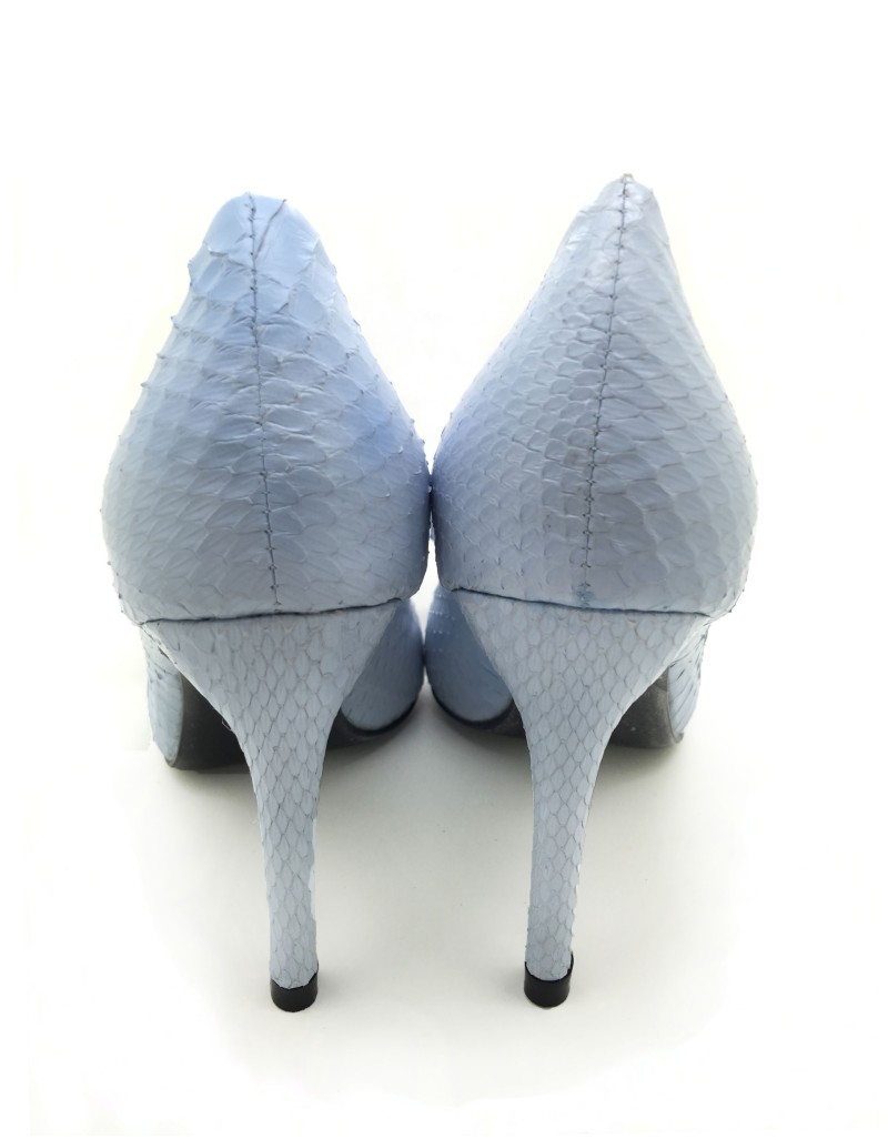 Blue 2025 snakeskin heels